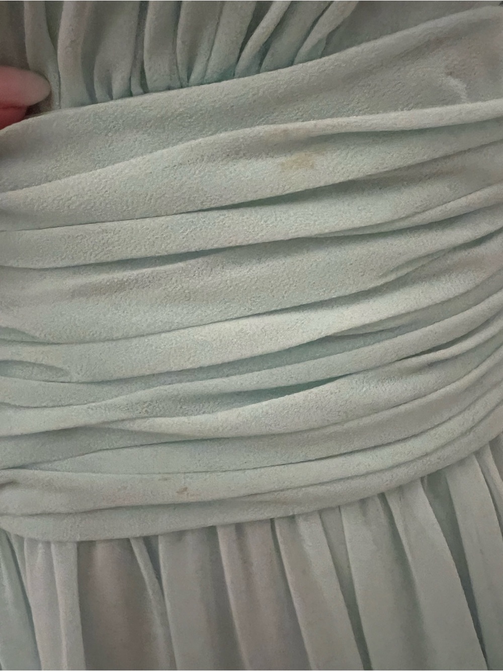 Donna Morgan Mint One Shoulder Bridesmaid Dress Size 8 Wedding Guest Formal - Picture 6 of 8